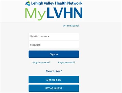 my LVHN portal log in